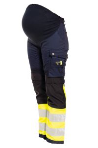 Hi-Vis Maternity stretch trousers, Color: 94 yellow/navy