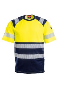 T-shirt, Color: 94 yellow/navy